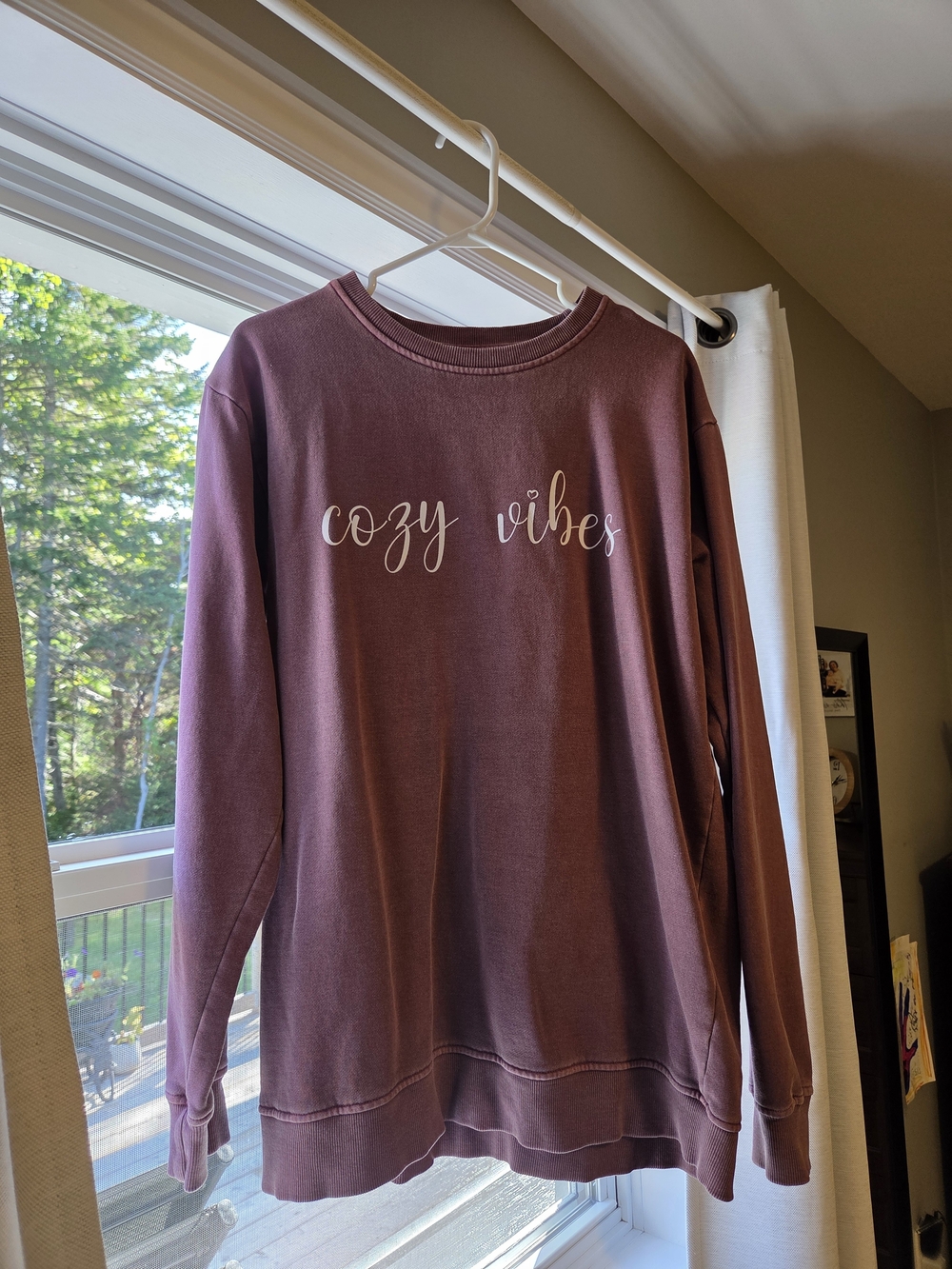 Cozy Vibes Long Sleeve Pullover Sweatshirt - Mauve